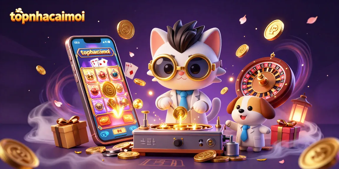 Experience thrilling gameplay with topnhacaimoi's vibrant slot scenes filled with fun characters.