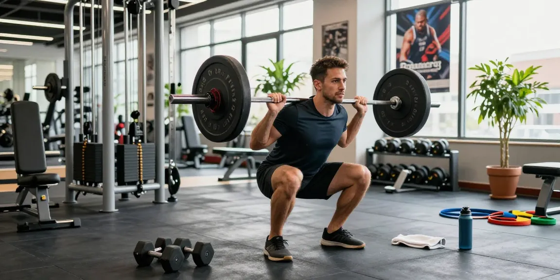 Fitness enthusiast training at the gym while considering products from pharmaqo shop for performance enhancement.