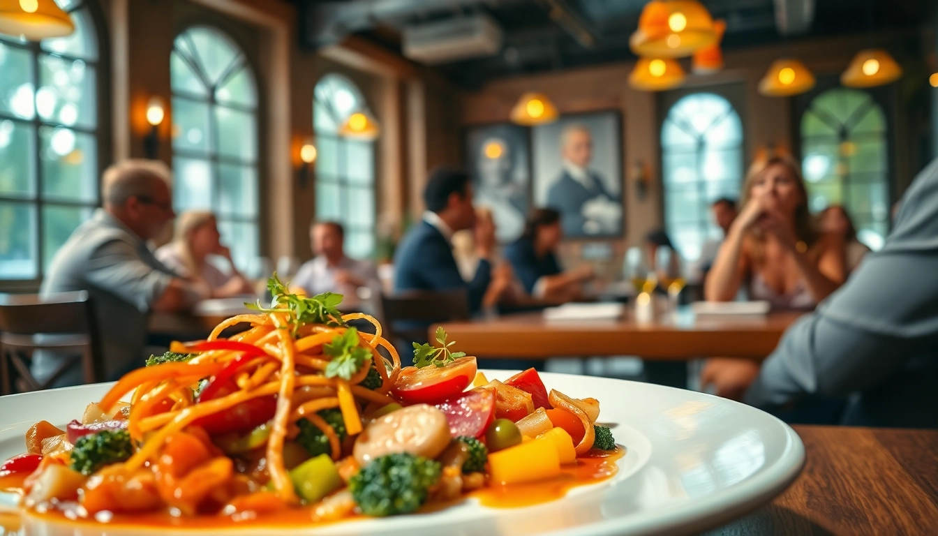 Engage in slot online while savoring a gourmet meal in a lively restaurant atmosphere.