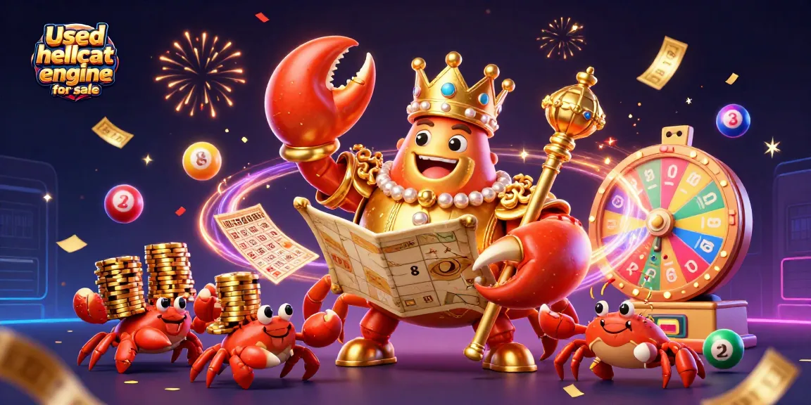 Engage with the exciting world of casino gaming through "Used hellcat engine for sale," featuring vibrant lottery elements and gold treasures.
