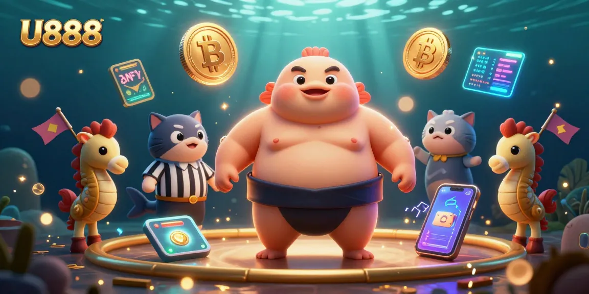 U888 offers thrilling underwater casino action featuring a giant fugu puffed up as a sumo wrestler.