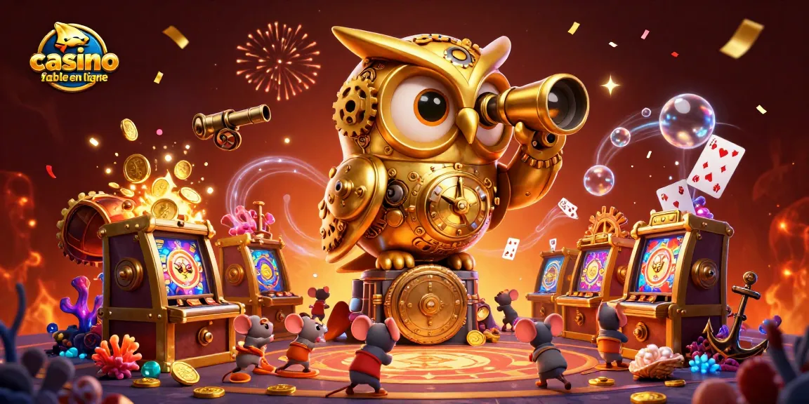 Découvrez le monde captivant du casino fiable en ligne avec cette illustration dynamique remplie de pièces d'or et de jeux