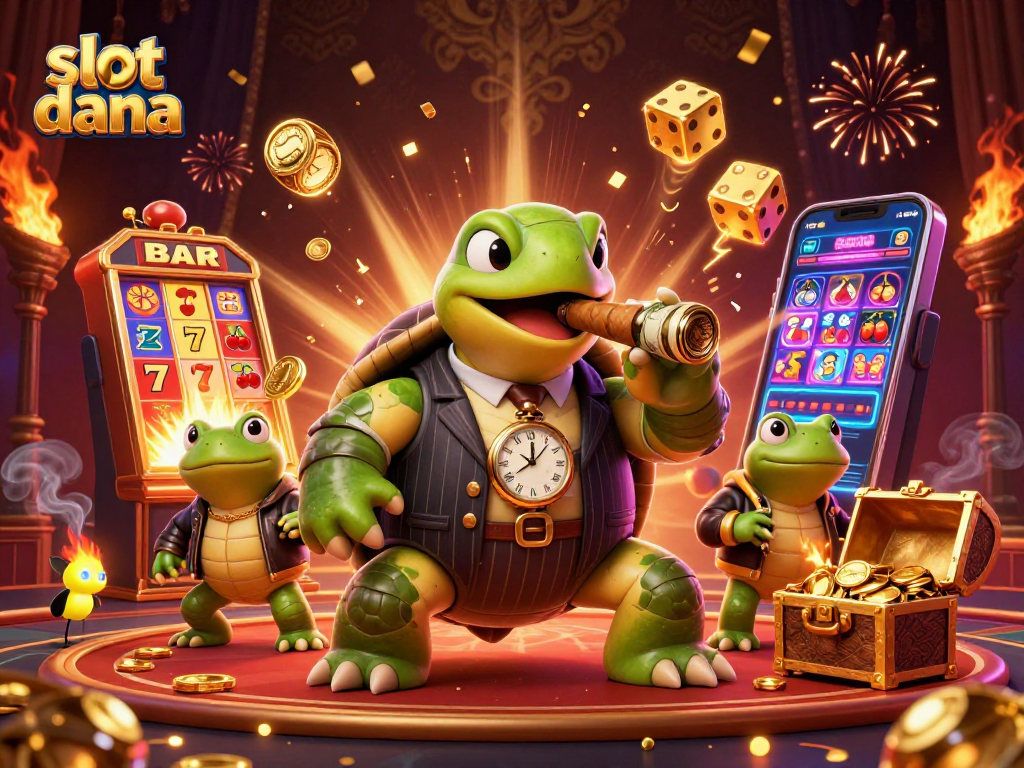 Engage with slot dana while enjoying a dynamic casino scene featuring vibrant characters and thrilling gaming elements.