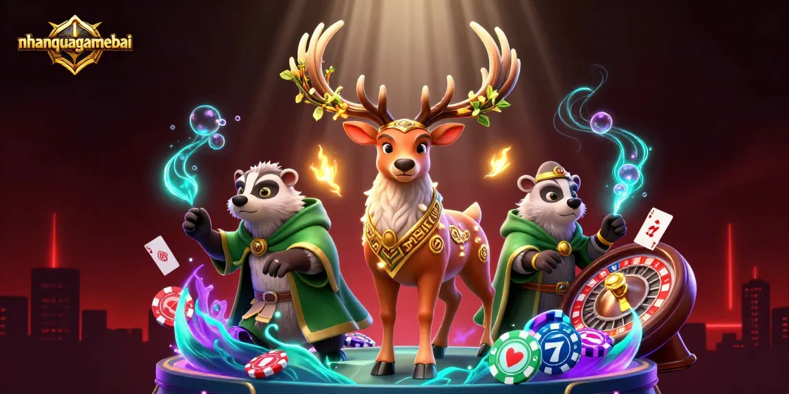 Engage in strategic gameplay at nhanquagamebai with this dynamic depiction of a fantasy casino scene.