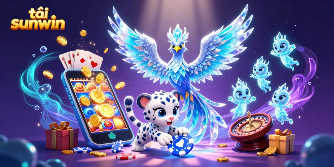 Experience excitement with tải sunwin illustrated scene showcasing dynamic casino gameplay.
