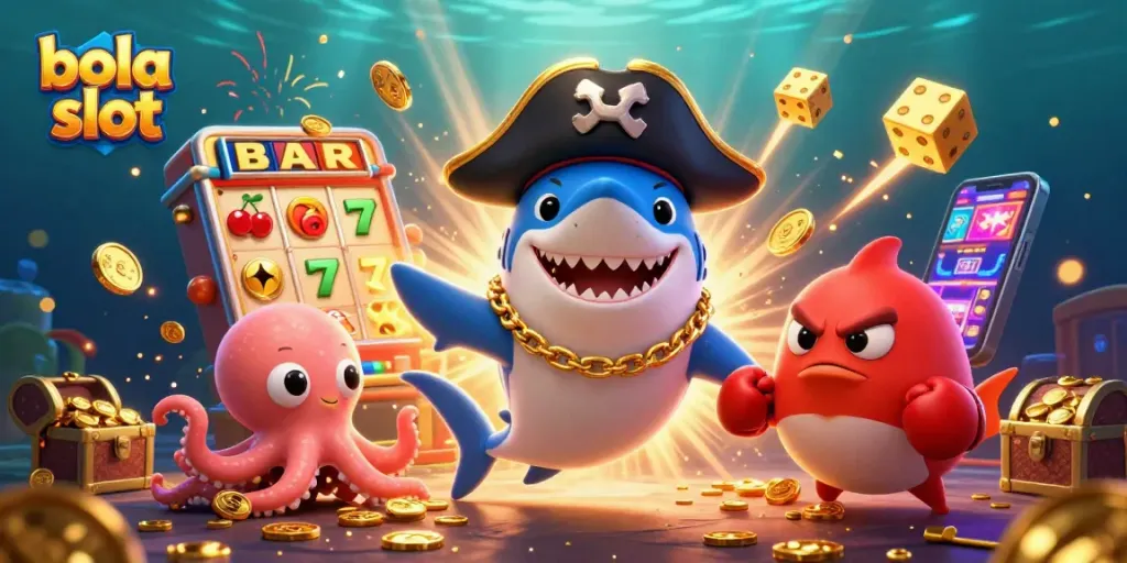 Engage with the exhilarating bola slot experience showcased in a vibrant 3D illustration.