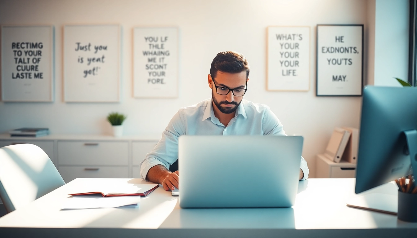 Boost your efficiency and focus on Your Most Productive Life in a vibrant office setting.