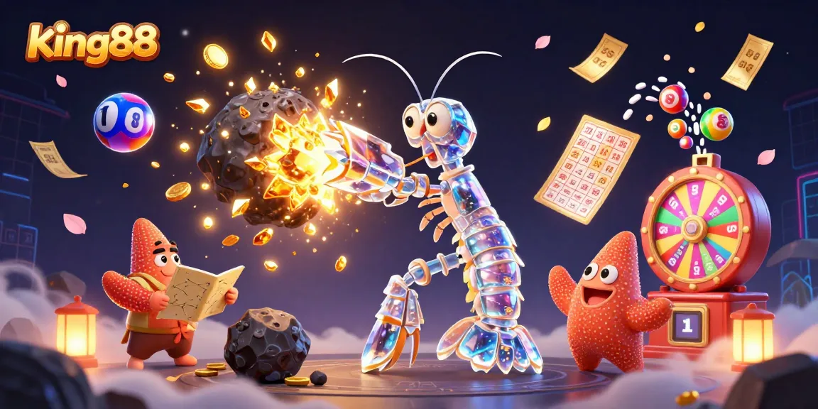 Experience thrilling wins and excitement with king88 in a captivating casino-themed digital illustration.