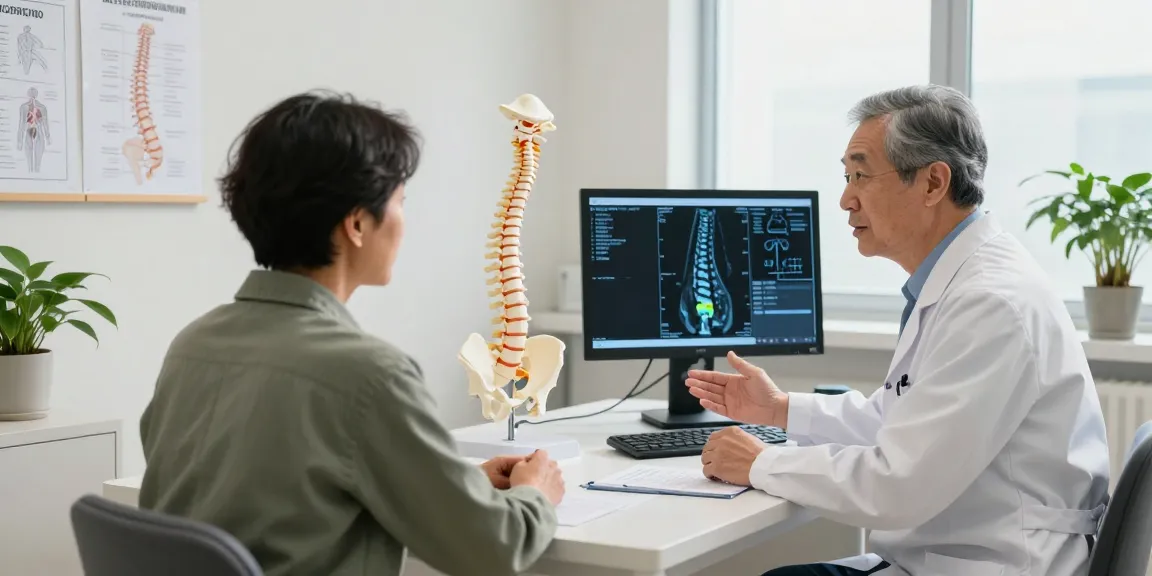 Dar kanal ameliyatı consultation with patient in modern medical office.