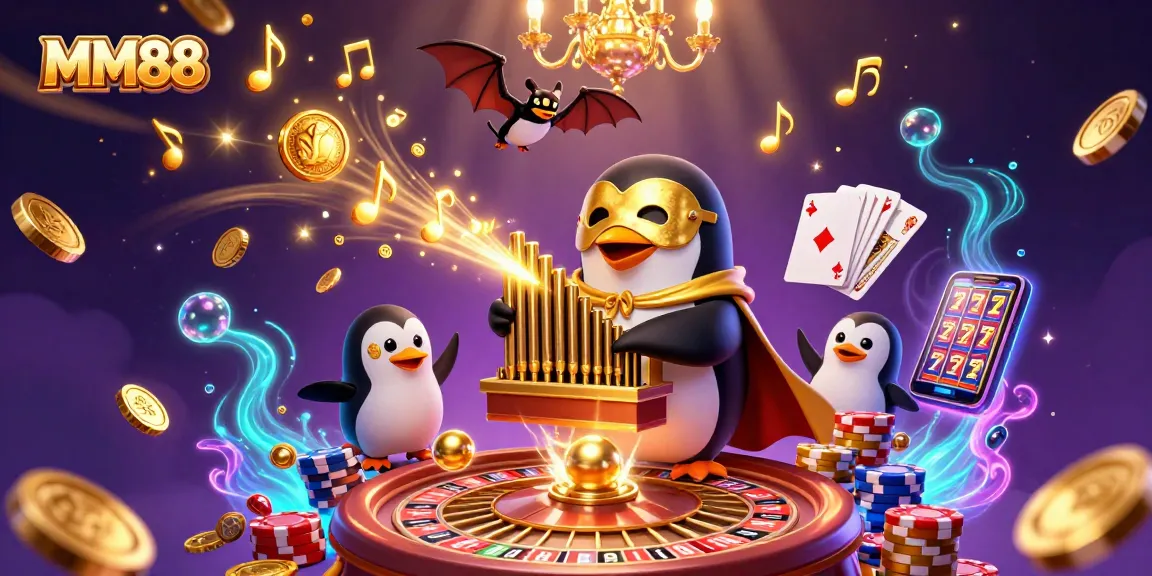 Experience the exciting MM88 casino adventure with golden coins and vibrant game elements.