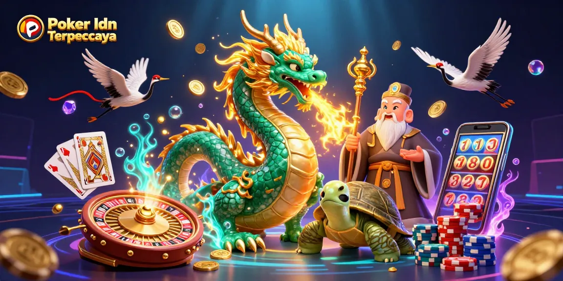 Engage in thrilling action at Poker Idn Terpercaya with dragons and lucky elements all around