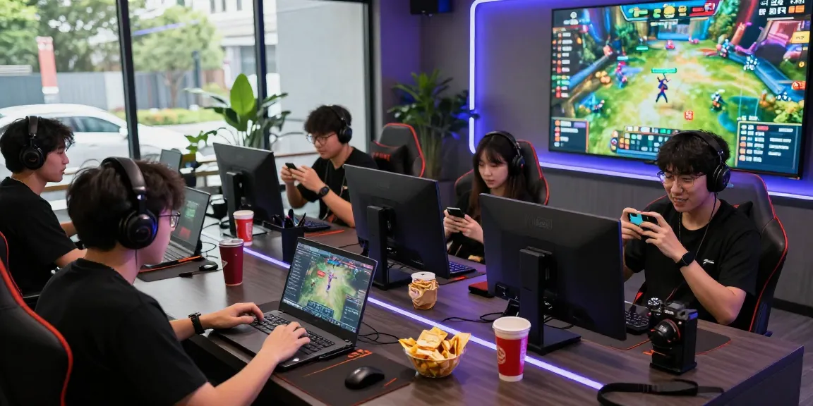 Pengalaman bermain game tanpa lag di https://www.acdctees.com, suasana gamer dengan perangkat modern.