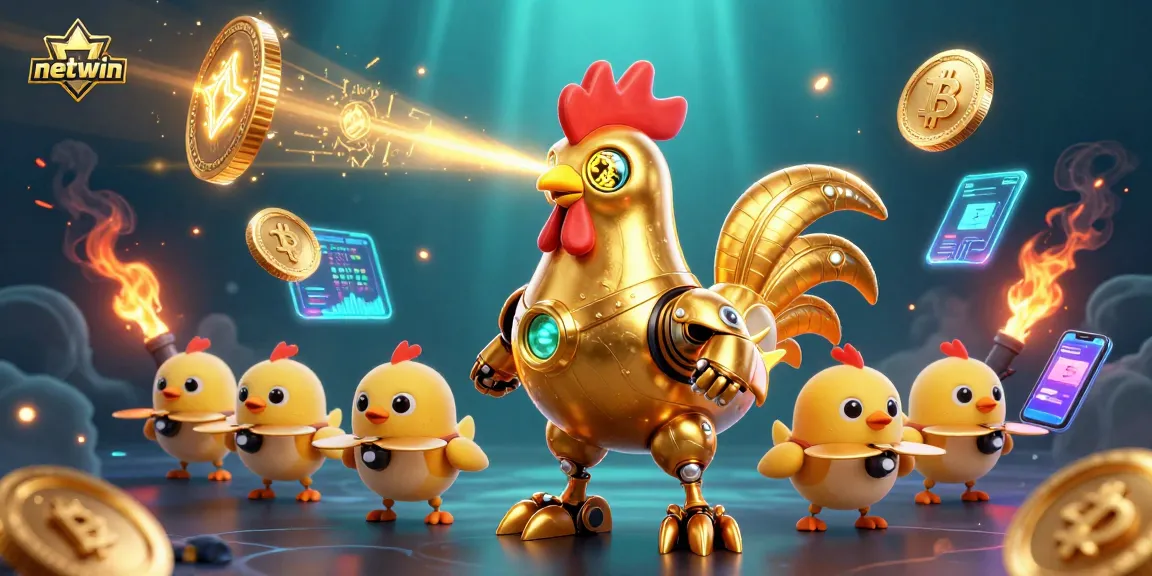 Experience thrilling gaming action with netwin's vibrant 3D characters and crypto elements.