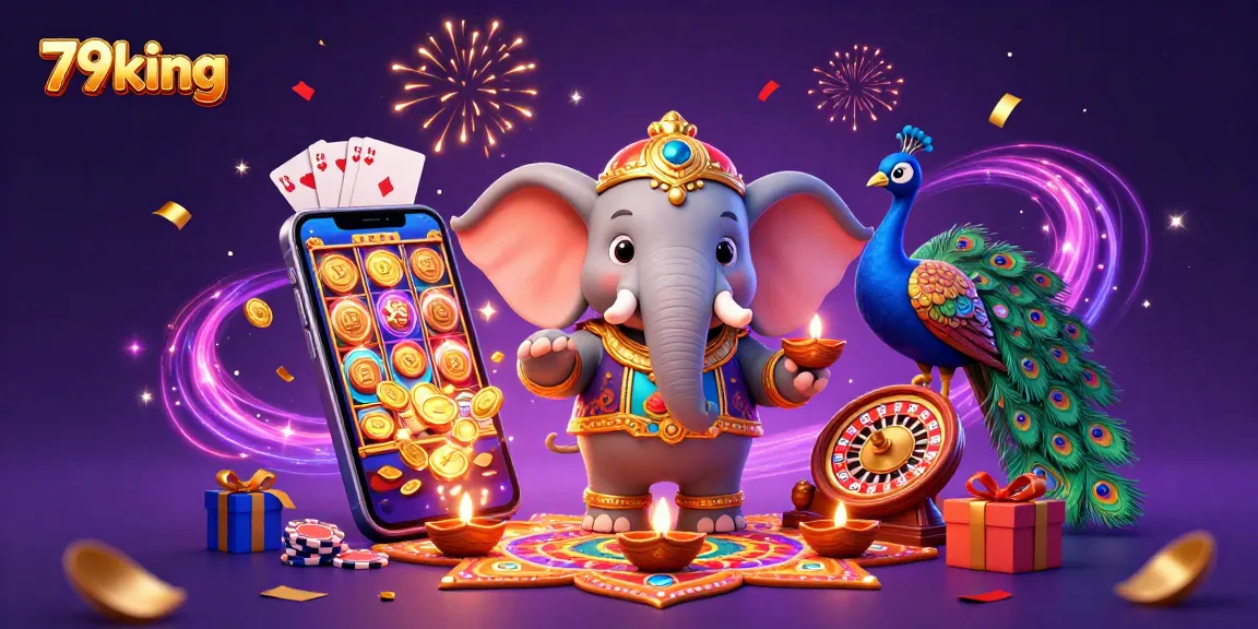 Experience the excitement of 79king with a vibrant 3D scene featuring thrilling casino elements and characters.
