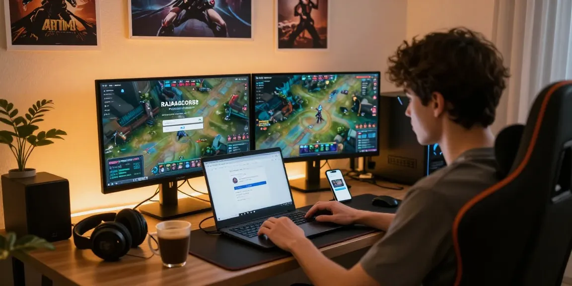 Experience seamless access to RAJAGACOR88 at springshall.org in a cozy gaming setup.