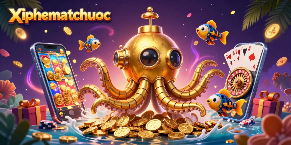 Xiphematchuoc showcases thrilling 1v1 mahjong gameplay with golden coins and vibrant gaming elements.