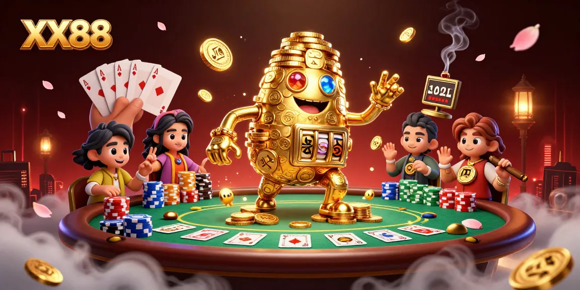 Engage with the captivating gameplay experience at XX88, featuring a thrilling 3D casino scene.