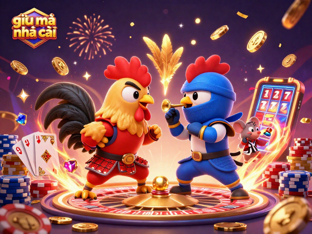 Experience excitement in the giải mã nhà cái arena with dynamic roosters and engaging casino elements.