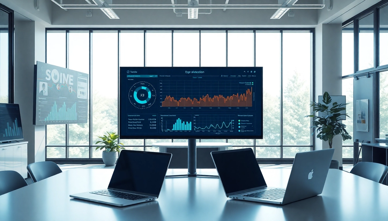 Showcasing an interactive interface of queue detection software in a modern tech workspace.