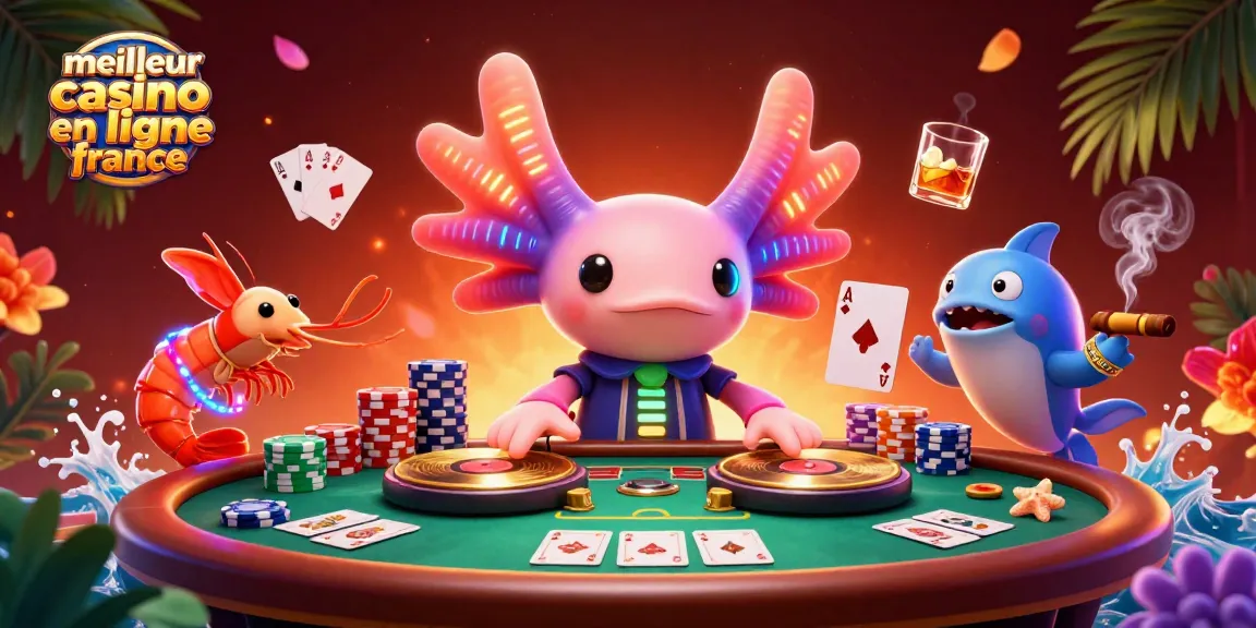 Image illustrant la scène dynamique d'un meilleur casino en ligne France avec des personnages de jeu amusants.