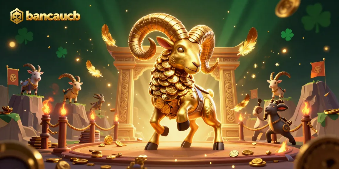 Experience immense wins with bancaucb's golden ram amidst a vibrant casino atmosphere.