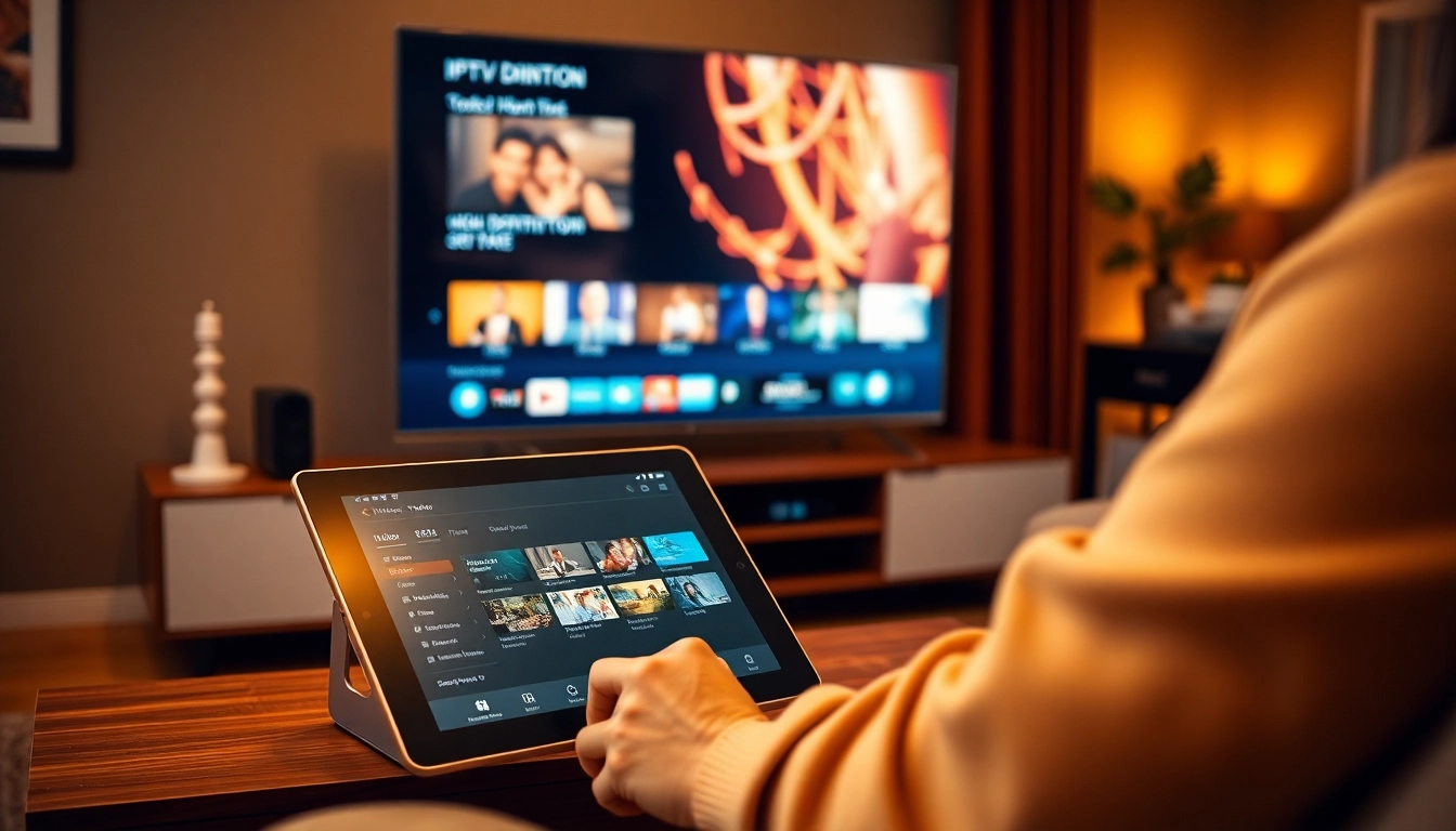 Explore the benefits of free trial iptv services on a sleek media console setup.