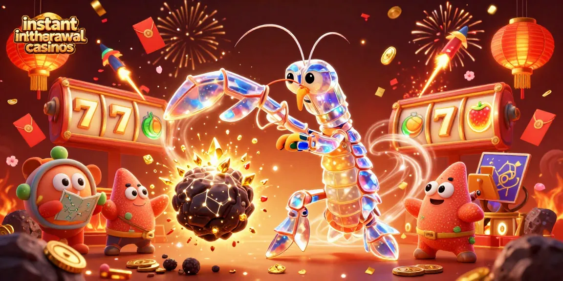 Witness the excitement of instant withdrawal casinos with samurai mantis shrimp and vivid slot elements!